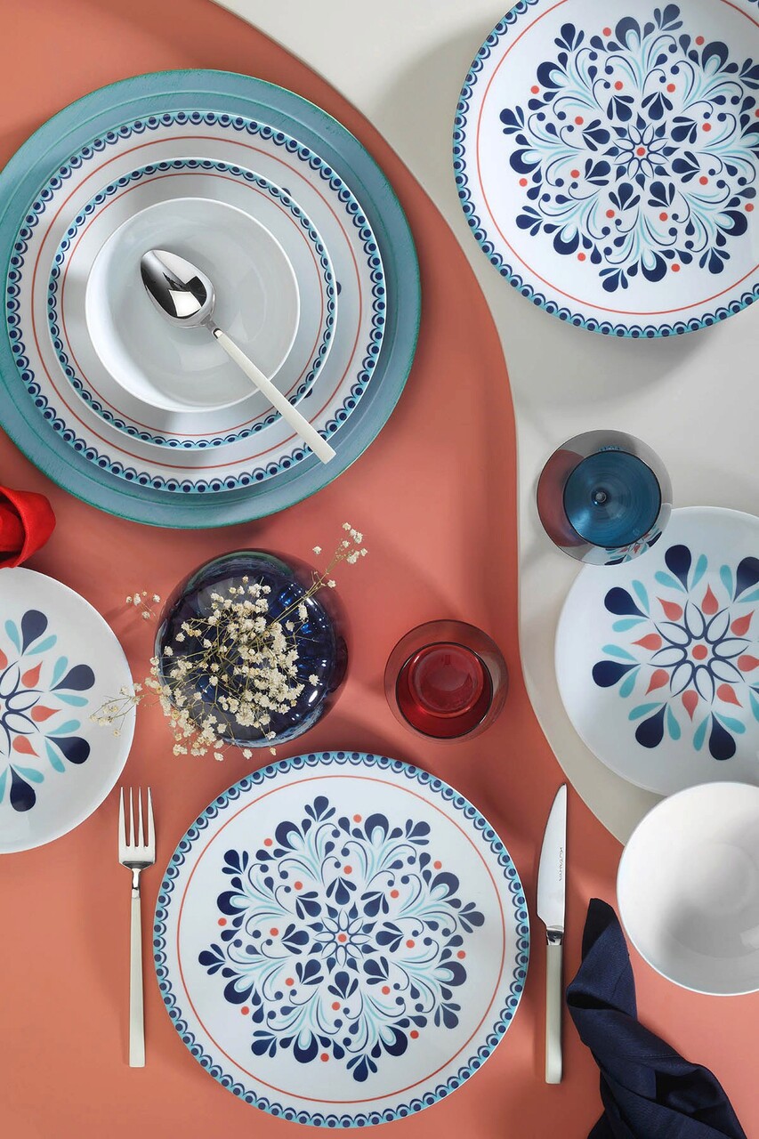 Serviciu de masa 24 piese ZG24Y260012190, Kutahya Porselen, portelan, multicolor - 1 | YEO