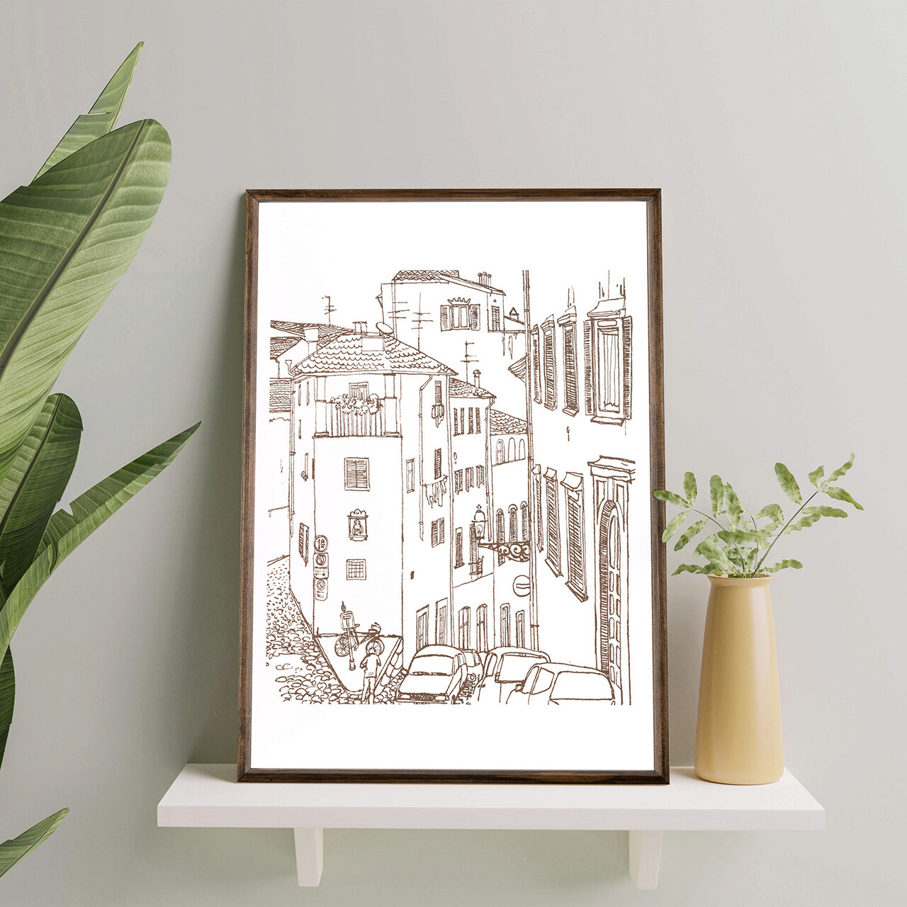 Tablou decorativ TD082 Lemn Desenat manual Natural