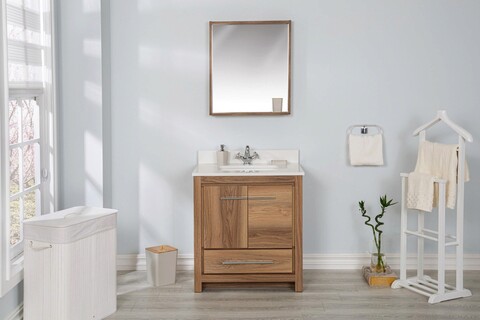 Set mobilier de baie (2 piese), Jussara, Superior 30, Nuc / Alb 30