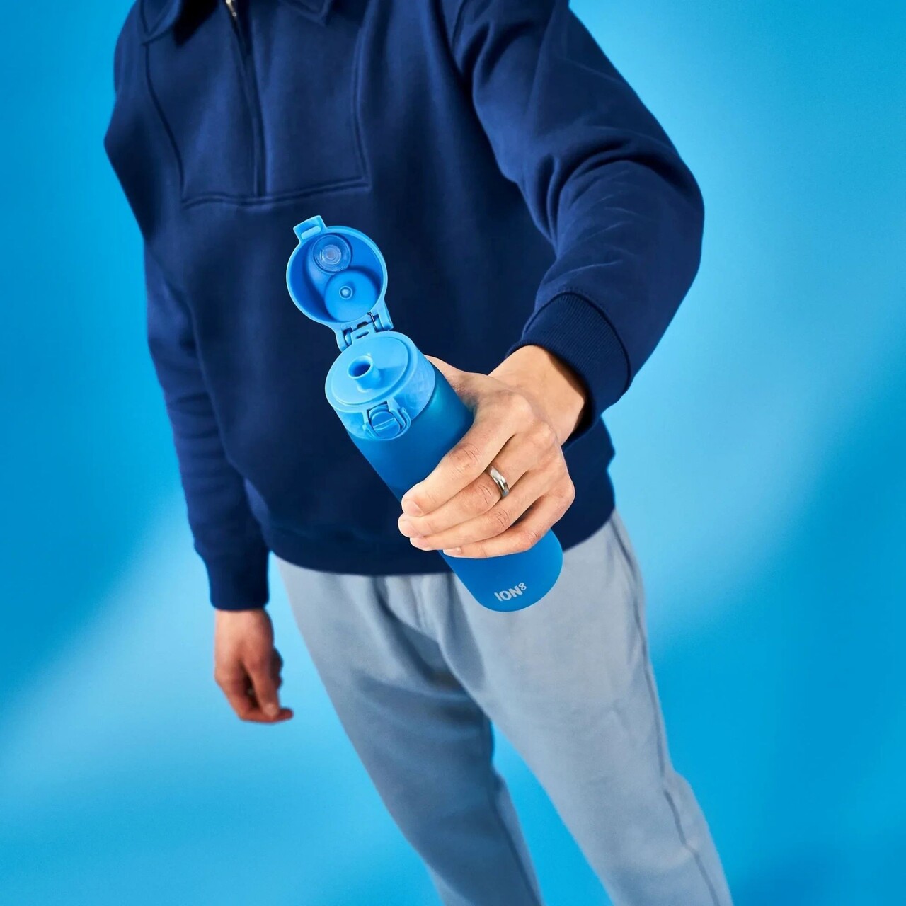 Sticla apa Slim, recyclon, 500ml, Blue - Ion8 - imagine 6