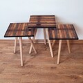 Set masute 3 piese, Leona, 3Shp332, Maro / Camel
