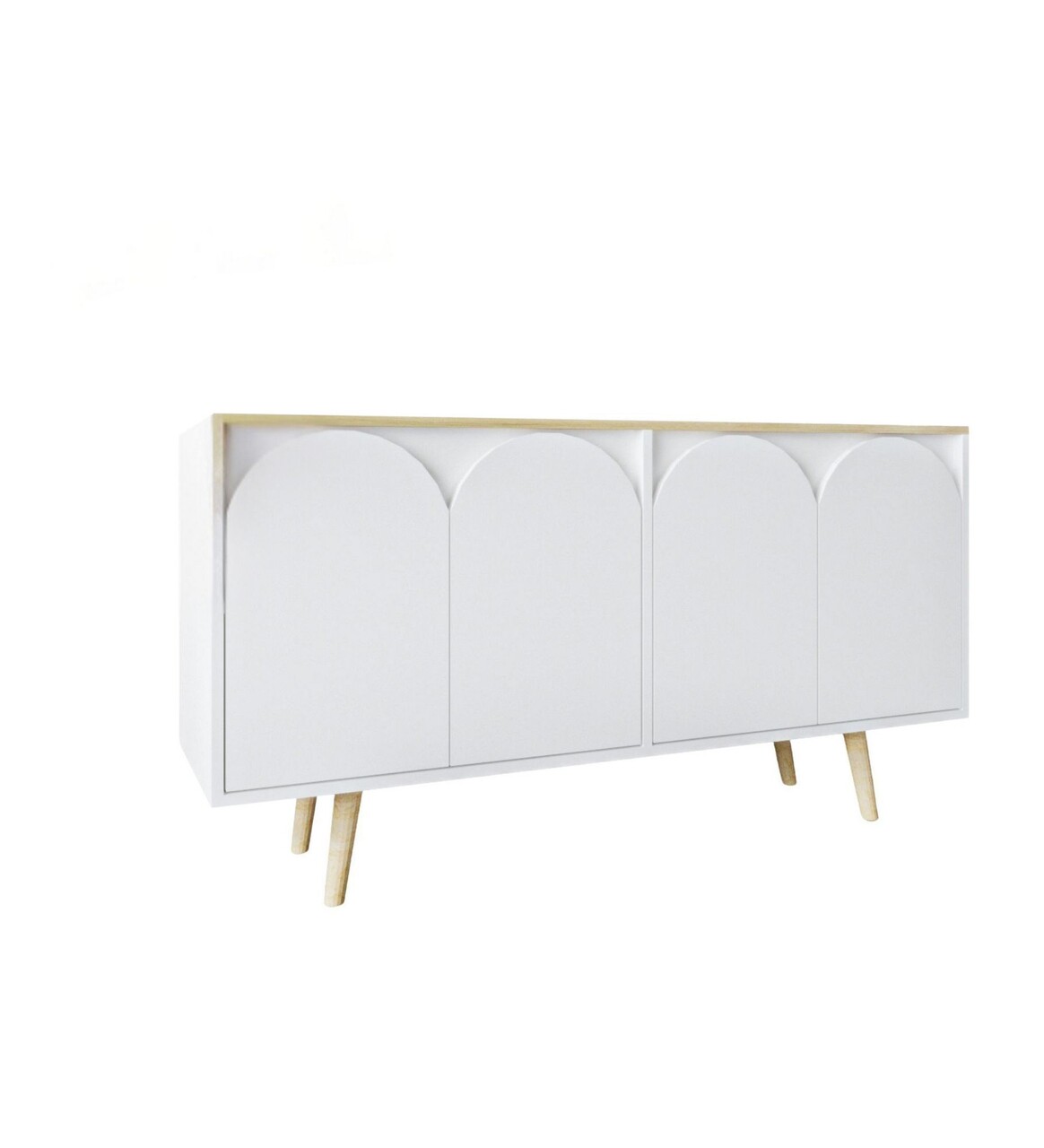 Consola, Hanah Home, Venezia 150, 150x80x45 cm, PAL, Stejar Safir / Alb - view 5
