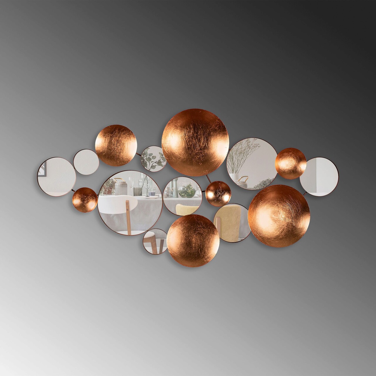 Decoratiune de perete, Infinity, Lățime: 116 cm Înălțime: 60 cm Adâncime: 4 cm, Multicolor - imagine 4