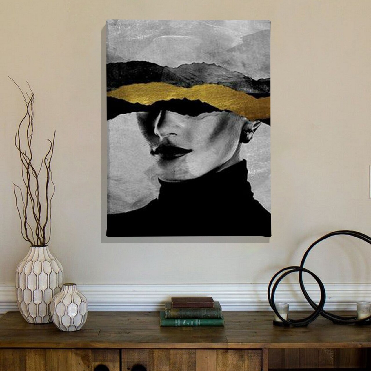 Tablou decorativ ASR_CNV25-43 Cadru: 100% lemn (Grosime: 2 x 3 cm) Multicolor