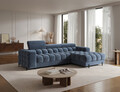 Coltar extensibil dreapta 3 locuri ELTAP, RT-40AU, Felro, 285x181x93 cm, lemn/poliester, albastru