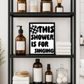 Tablou decorativ, Shower Singer, Dimensiune: 20 x 25 cm, Alb/Negru