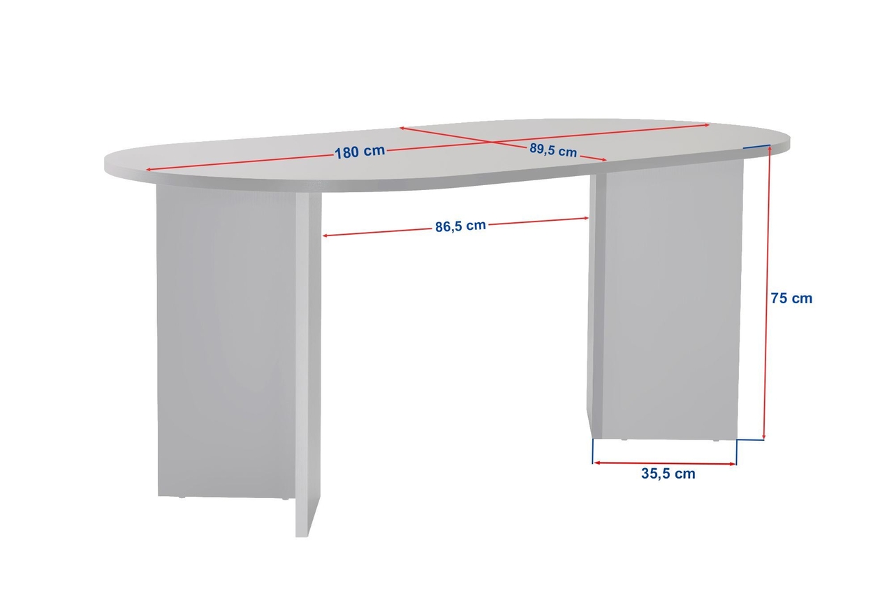 Masa, Nordure, Sablin, 180x75x90 cm, Travertin / Nuc - view 10