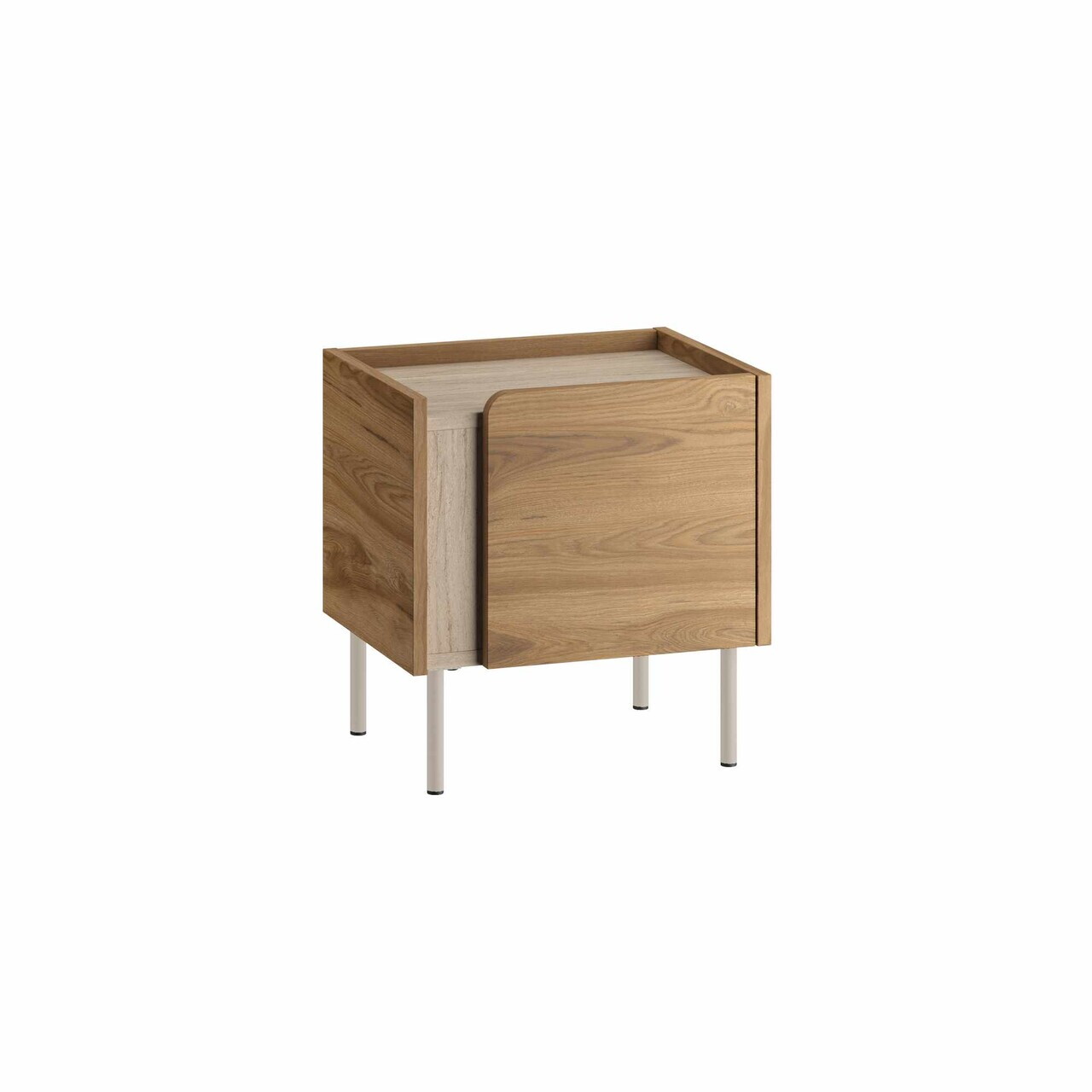 Noptiera, Hanah Home, Norm, 45.5x47.8x35 cm, PAL melaminat, Travertin / Oud intens — imaginea 5