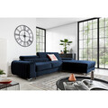 Coltar extensibil dreapta 3 locuri ELTAP, RT-79MO, Grayson, 278x205x92 cm, lemn/poliester, albastru inchis