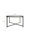 Masuta de cafea, Neostill, Sun S403, 83x40x83 cm, Negru mat