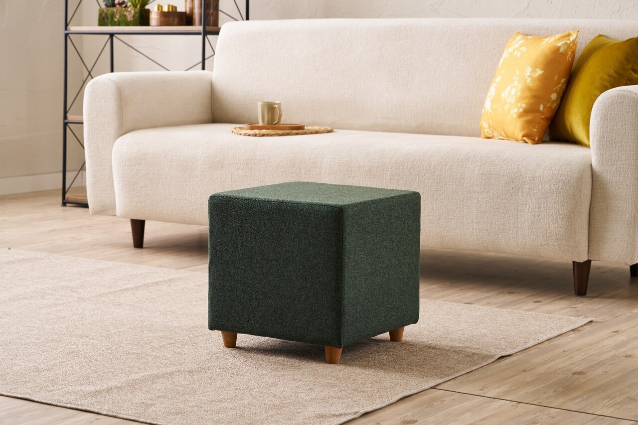 Taburet, Atelier del Sofa, 825BLC5165, Lemn, Verde - view 2