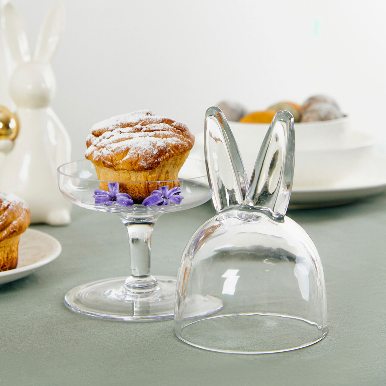 Suport pentru prajituri Prata, Homla, 12x23 cm, sticla, transparent - imagine 6