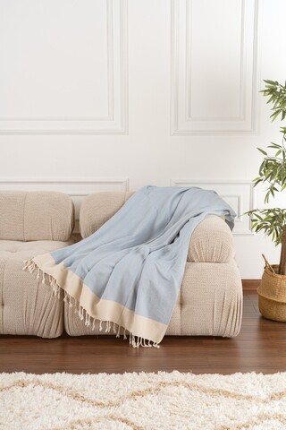 Cuvertura de pat, Baliksirti - Light Blue, PestemalLand, 90% bumbac / 10% poliester