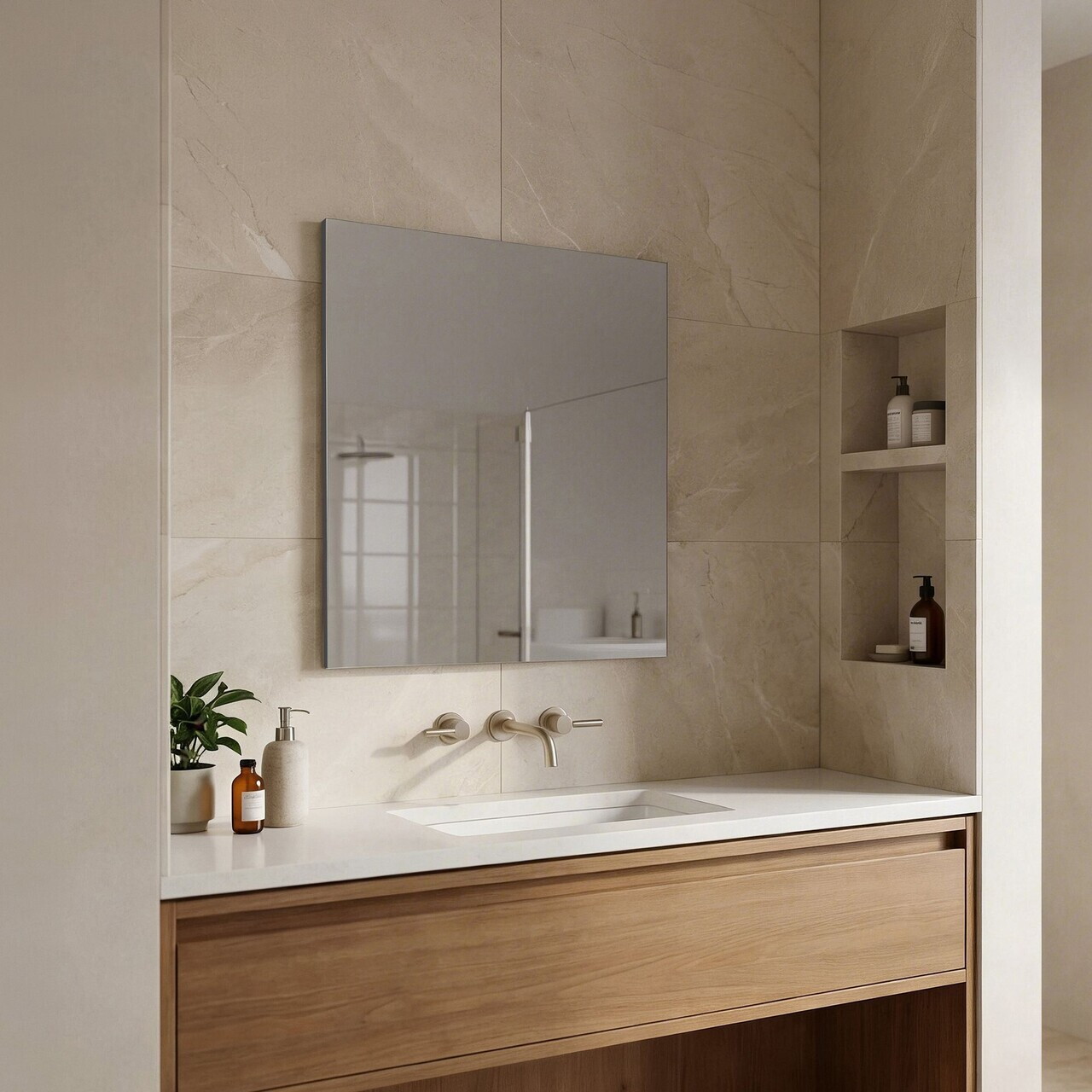 Oglinda decorativa, Hanah Home, Purus 80, Transparent