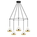 Lustra, Opviq, 892OPV1761, Metal, Alb / Negru / Auriu