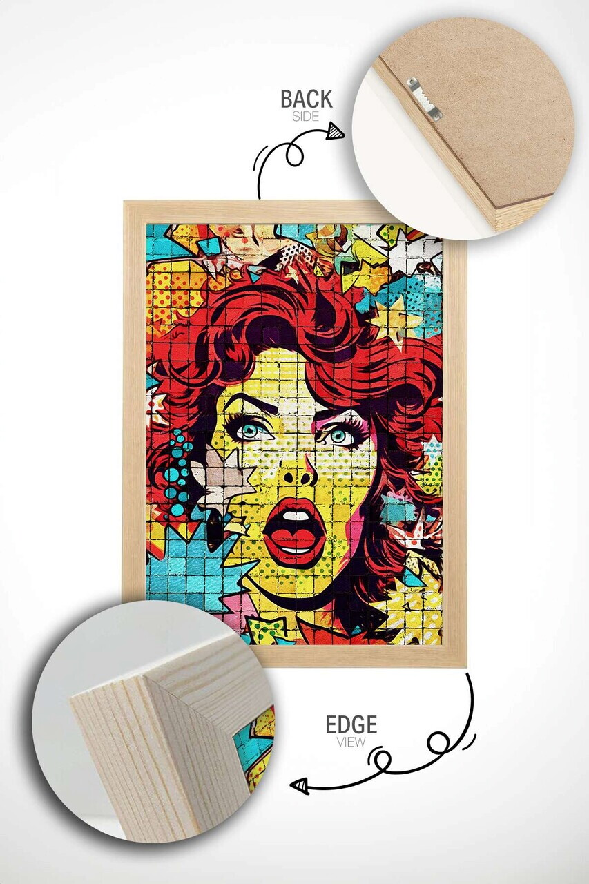 Tablou decorativ, Popmosaıc20, Lemn masiv, MDF, Multicolor - view 3