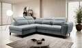 Coltar extensibil stanga 4 locuri ELTAP, LT-04VE, Noble, 255x201x100 cm, lemn/poliester, gri