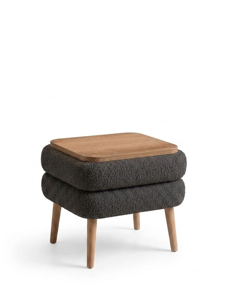 Noptiera, Hanah Home, Noya, 40x45x50 cm, Antracit — imaginea 3