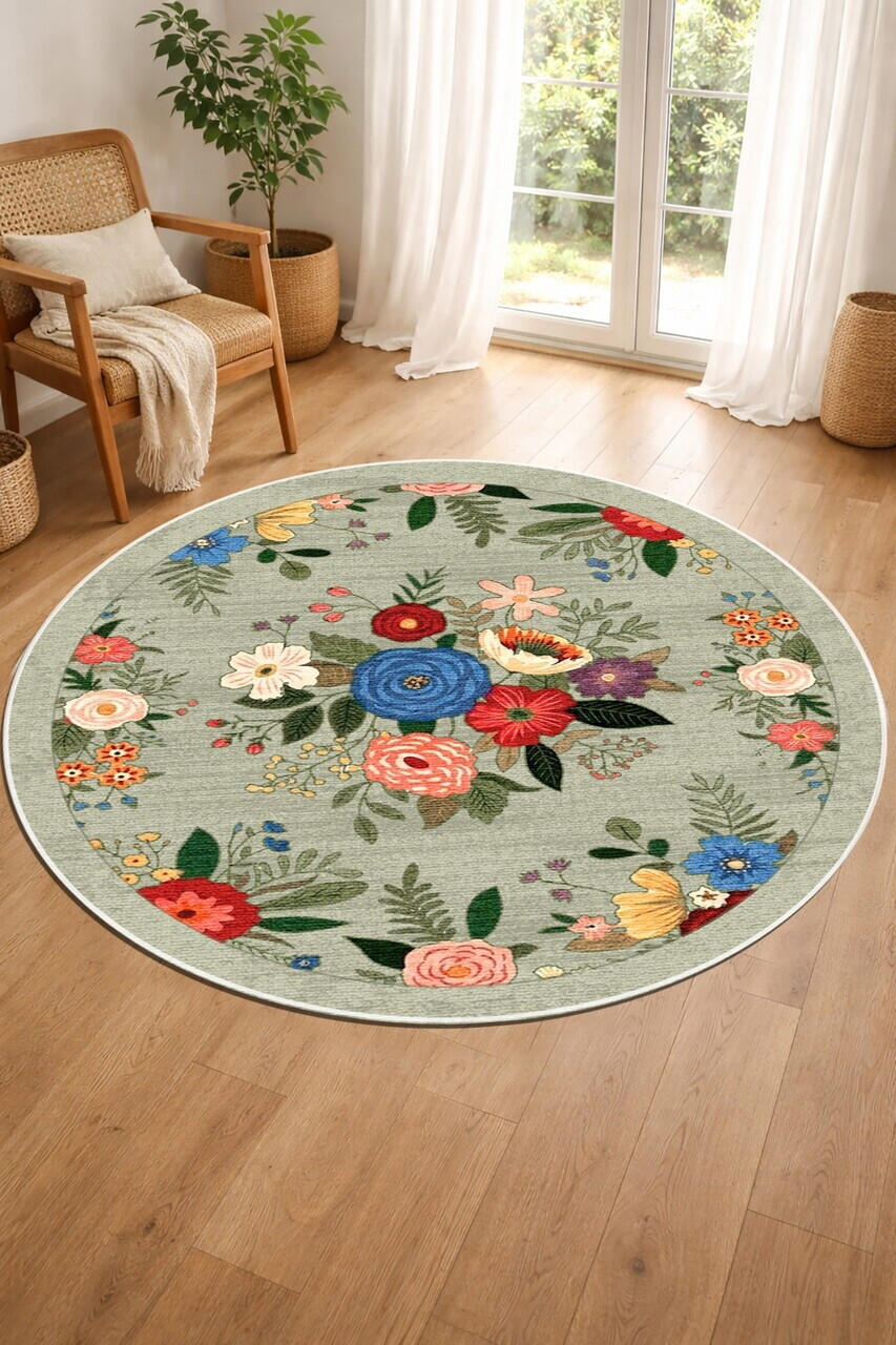 Covor, DC-7524-04, 140x140 cm, Poliester, Verde — imaginea 2