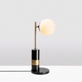 Lampa de masa, Fulgor, 942FLG1857, Metal, Negru / Antic / Crem