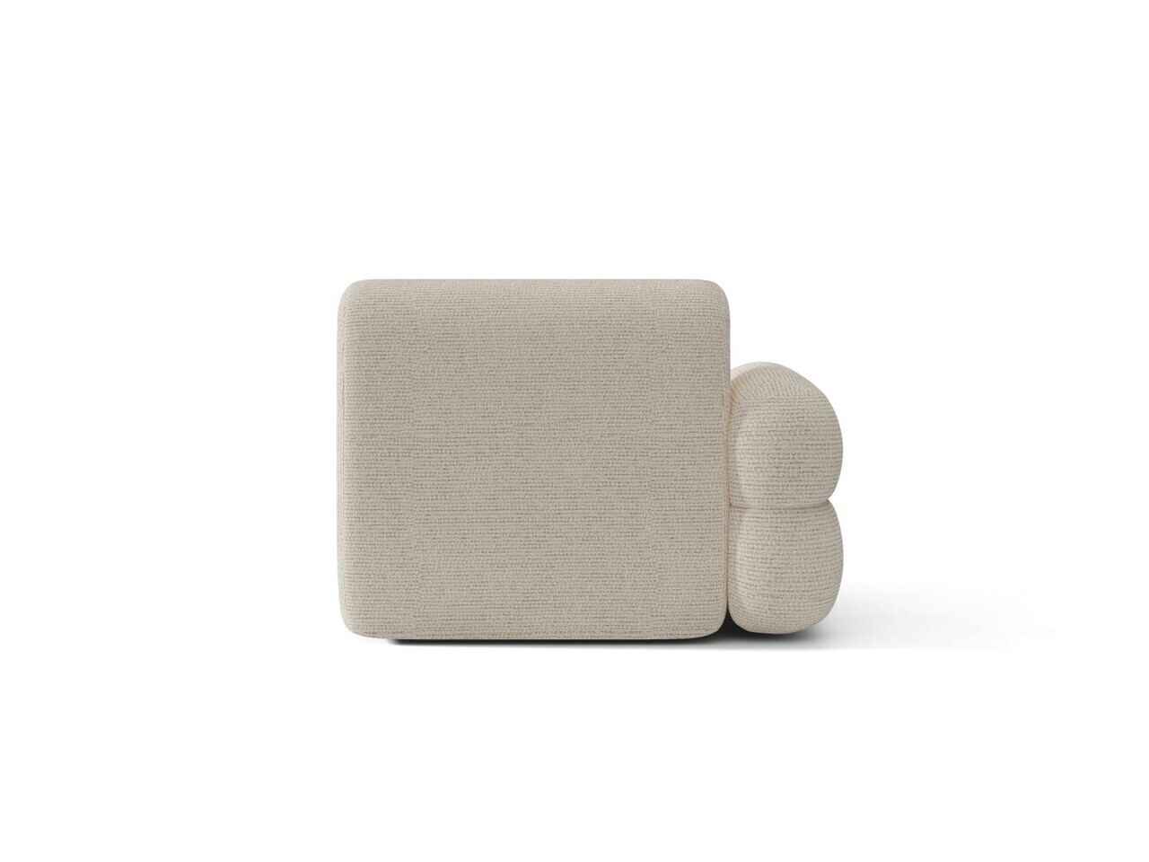 Modul canapea stanga 1 loc, Neo, Micadoni Home, 110x100x83 cm, tesatura Chenille Silencio, bej deschis — imaginea 4