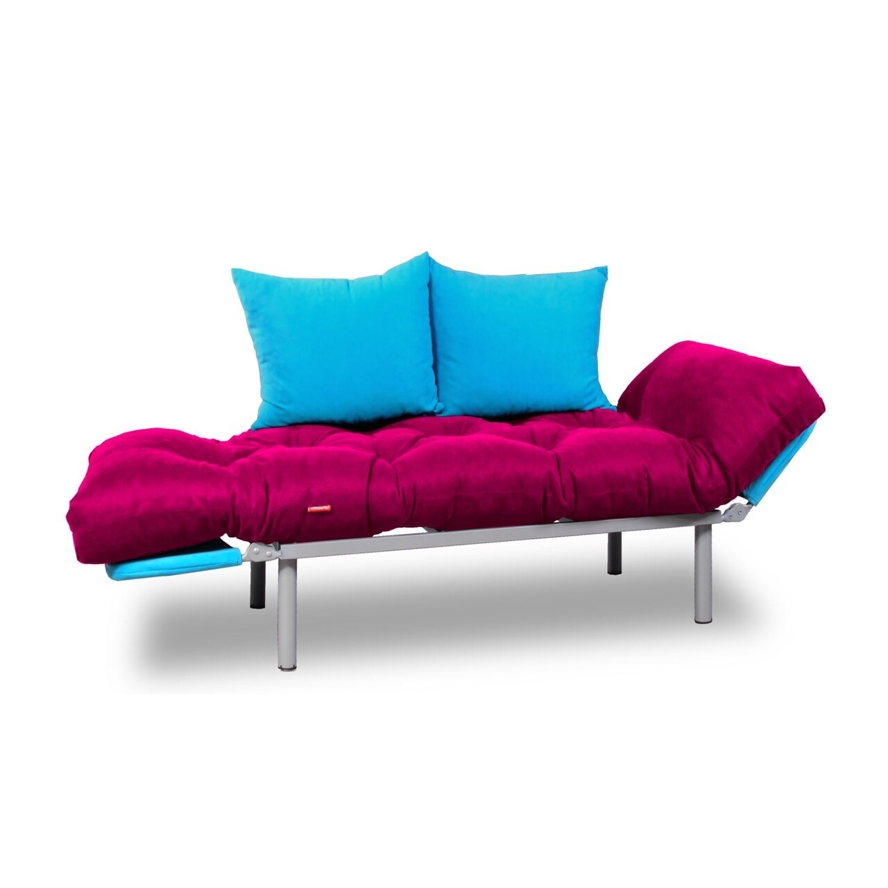 Canapea Extensibila Gauge Concept, Pink Turquoise, 2 Locuri, 190x70 Cm, Fier/poliester