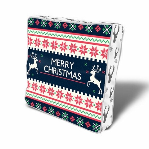 Perna decorativa Merry Christmas w deer, Christmas, 43×43 cm, policoton, multicolor Christmas