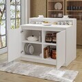 Masa de bucatarie, Hanah Home, 2798, 120x100x80 cm, PAL MELAMINAT, Alb