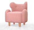 Fotoliu pentru copii, Fluffe, 209FLF1432, Blana artificiala, Roz