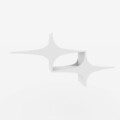 Raft pentru perete, Decormet, Susen 2, 135 x 69 x 20 cm, pal melaminat, alb