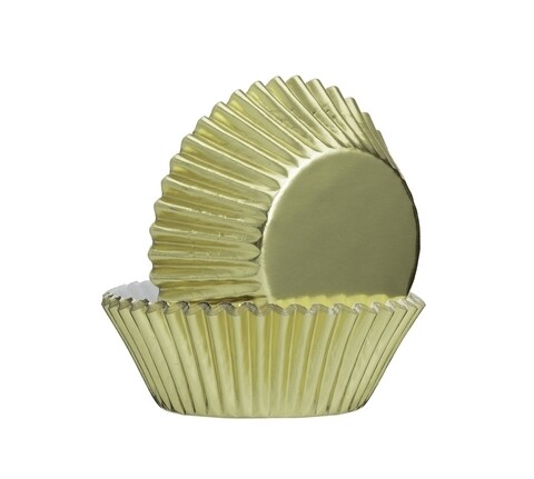 Set 32 forme pentru briose, mason cash, muffins, 16 x 10 x 4 cm, hartie, auriu