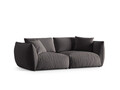 Canapea modulara 4 locuri, Chris-184, Micadoni Home, 260x100x80 cm, catifea, gri inchis