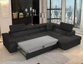 Coltar extensibil dreapta 4 locuri ELTAP, ERI-14, Eridano, 275x202x88 cm, lemn/poliester, negru