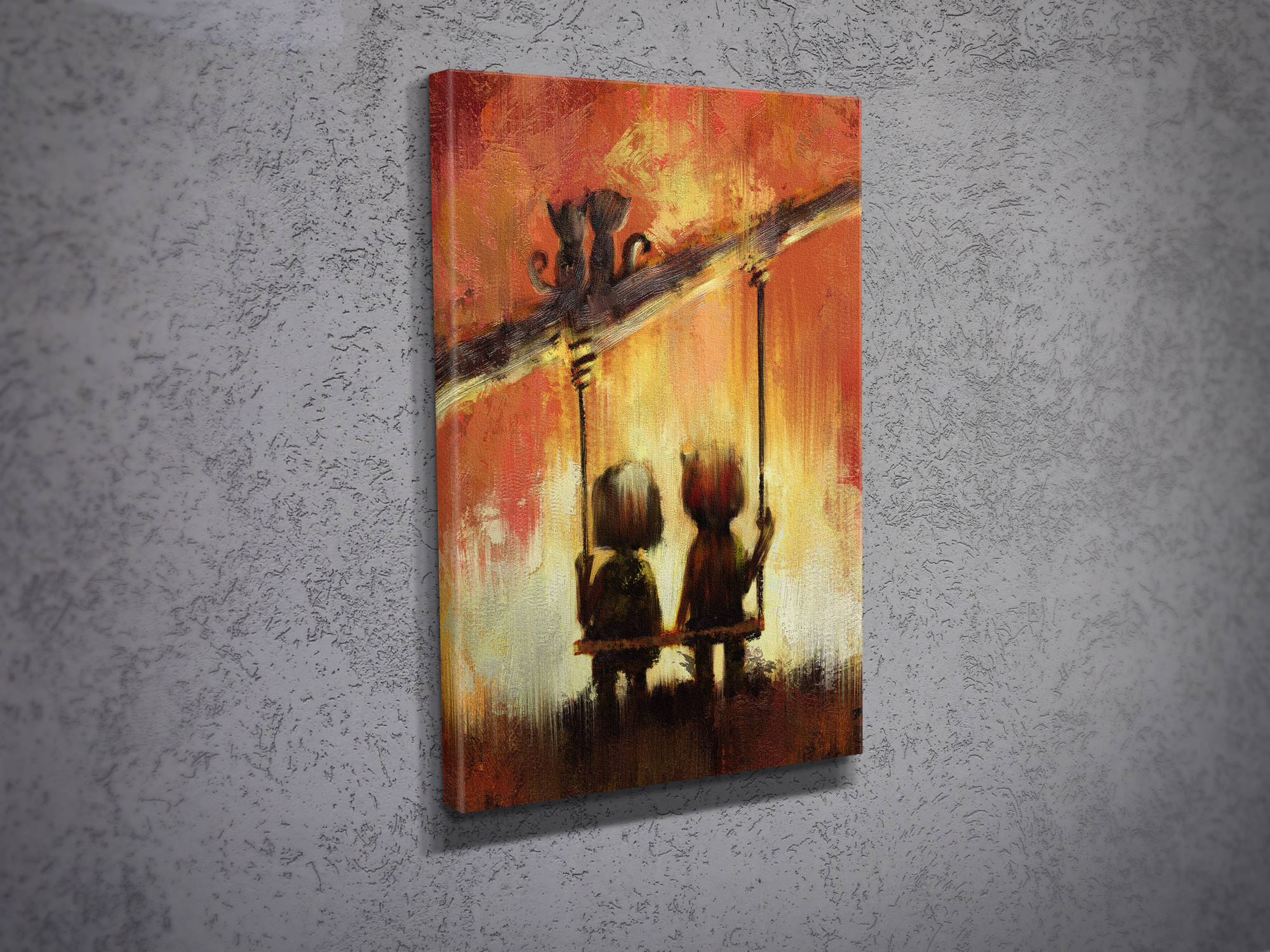 Tablou decorativ, DC047, Canvas, 30 x 40 cm, Multicolor