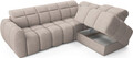 Coltar extensibil dreapta 4 locuri ELTAP, RT-20XIL, Falconn, 258x208x107 cm, lemn/poliester, maro deschis