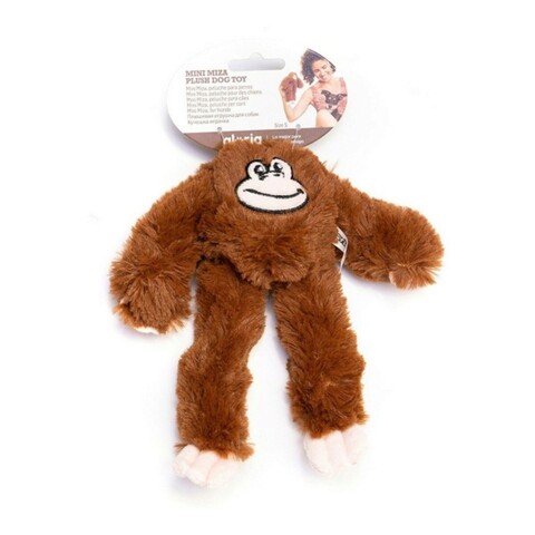 Jucarie de plus pentru caini monkey s, gloria, 19 x 6 x 21 cm, poliester, maro