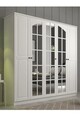 Dulap pentru haine, Rabi, Rb-016, 175x184x52 cm, Alb mat