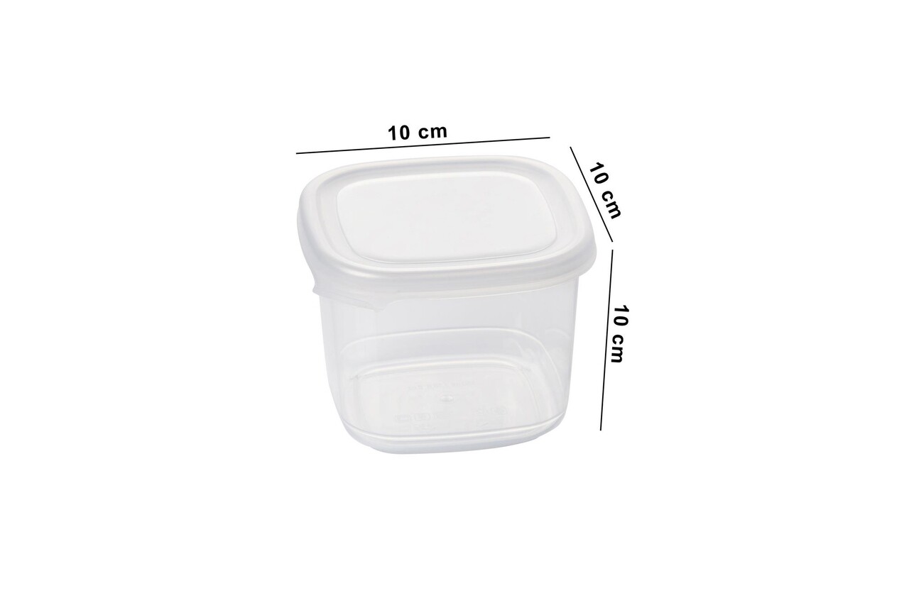 Set recipiente depozitare, Hermia, 964FRM5376, Dimensiune: 10 x 10 x 16,5 cm / 1200 ml (5 bucăți), Alb - imagine 7
