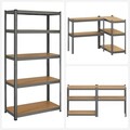 Raft modular pentru depozitare Vasagle, 90x40x180 cm, 875 kg, MDF/otel, gri/maro