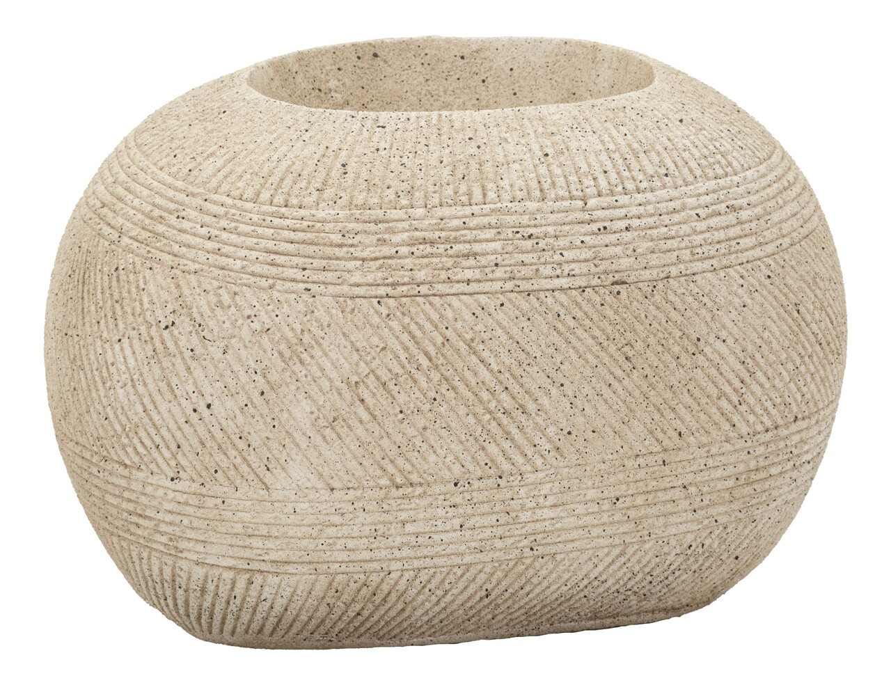 Ghiveci, Mauro Ferretti, Stone, 54.5x42.5x30 cm, polirasina, gri - imagine 4