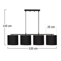 Lustra, Opviq, 892OPV1503, Metal, Negru