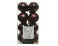 Cutie cu 16 globuri asortate Brown Mix, Decoris, Ø4 cm, plastic, maro inchis