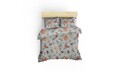 Lenjerie de pat dubla King (US) Sandiego - Mint, Eponj Home, 3 piese, 260x220 cm, amestec bumbac, multicolor