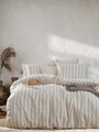 Lenjerie de pat dubla 3 piese, Hamilton - Beige, EnLora Home, 70% bumbac/30% poliester