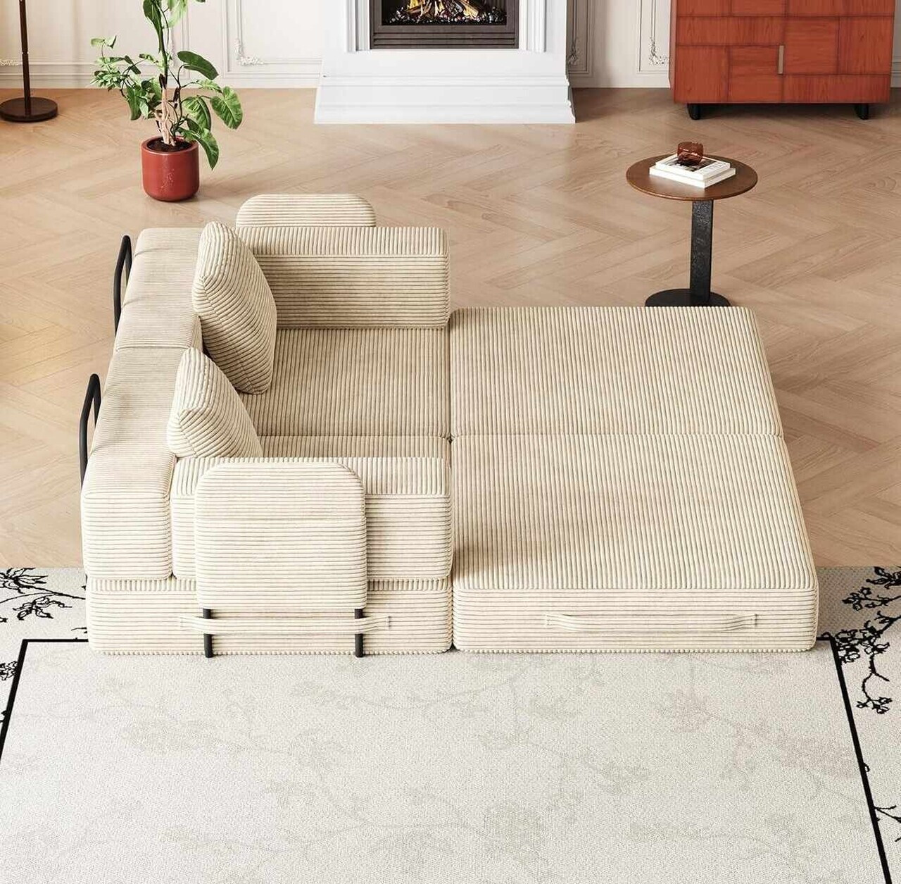 Canapea extensibila 3 locuri, Atelier del Sofa, 326NYR1154, Crem — imaginea 8