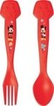 Set tacamuri 2 piese pentru copii Mickey Mouse, Disney, plastic, rosu