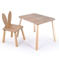 Set masa si scaun pentru copii, Rosewood, BLTYZ-AKTV059, Stejar