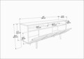 Comoda TV, Retricy, Ola, 160x35x64.5 cm, PAL, Maro