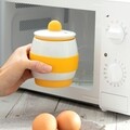 Recipient pentru gatit oua la microunde InnovaGoods, 4 oua, Ø 11 x 14 cm, ceramica/silicon