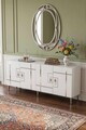 Consola, Hanah Home, Ilay 180, 180x75x32 cm, Alb / Argintiu